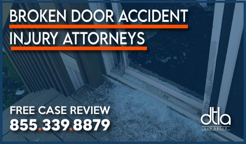 Broken Door Accident Injury Attorneys personal injury lawsuit sue compensation