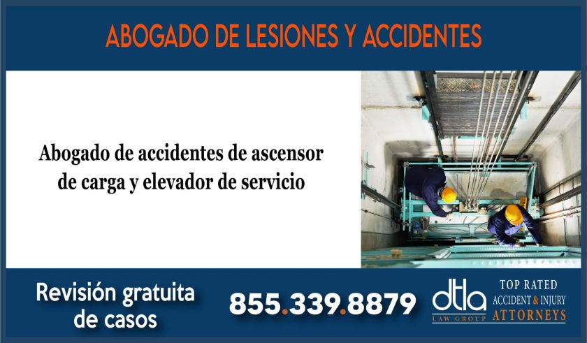 Abogado de accidentes de ascensor de carga y elevador de servicio caso accidente
