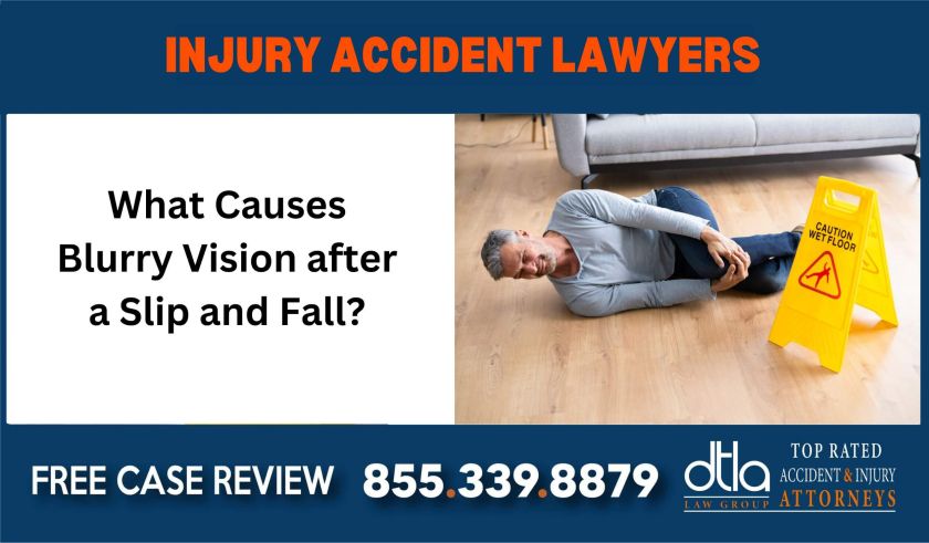 What Causes Blurry Vision after a Slip and Fall liable sue attorney lawyer