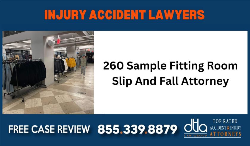 260 Sample Fitting Room Slip And Fall Attorney lawyer sue liability incident compensation