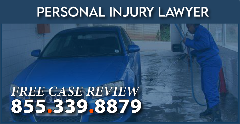 car wash liability accident slip and fall lawyer premise attorney compensation sue