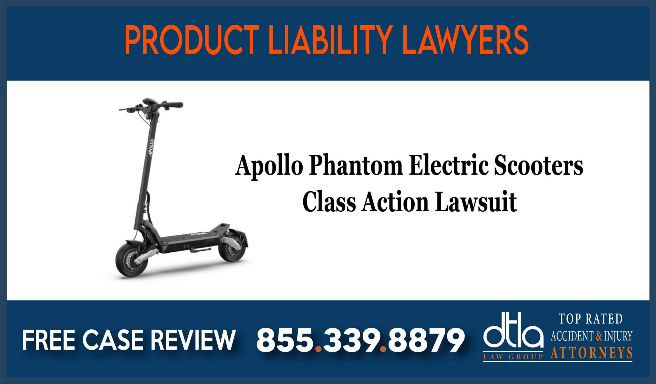 Apollo Phantom Electric Scooters Class Action Lawsuit Lawsuit compensation lawyer attorney sue