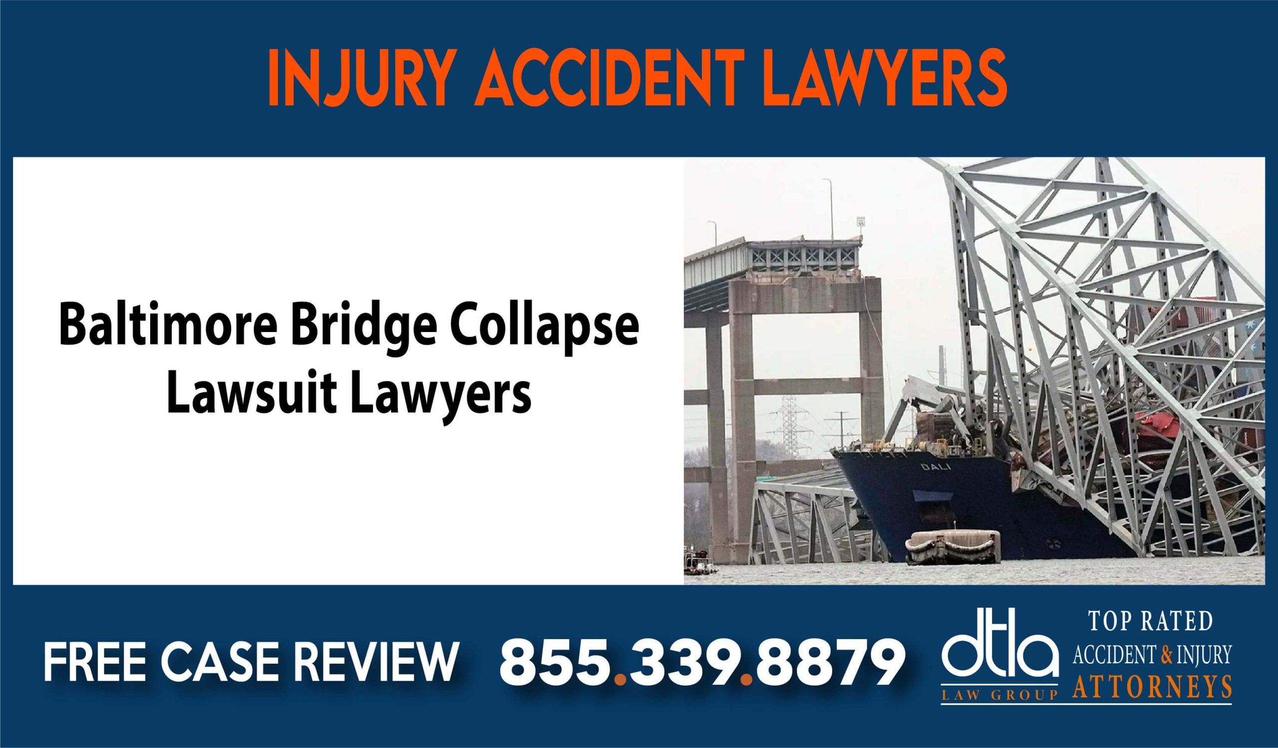 Baltimore Bridge Collapse Lawsuit Lawyers sue liability compensation incident