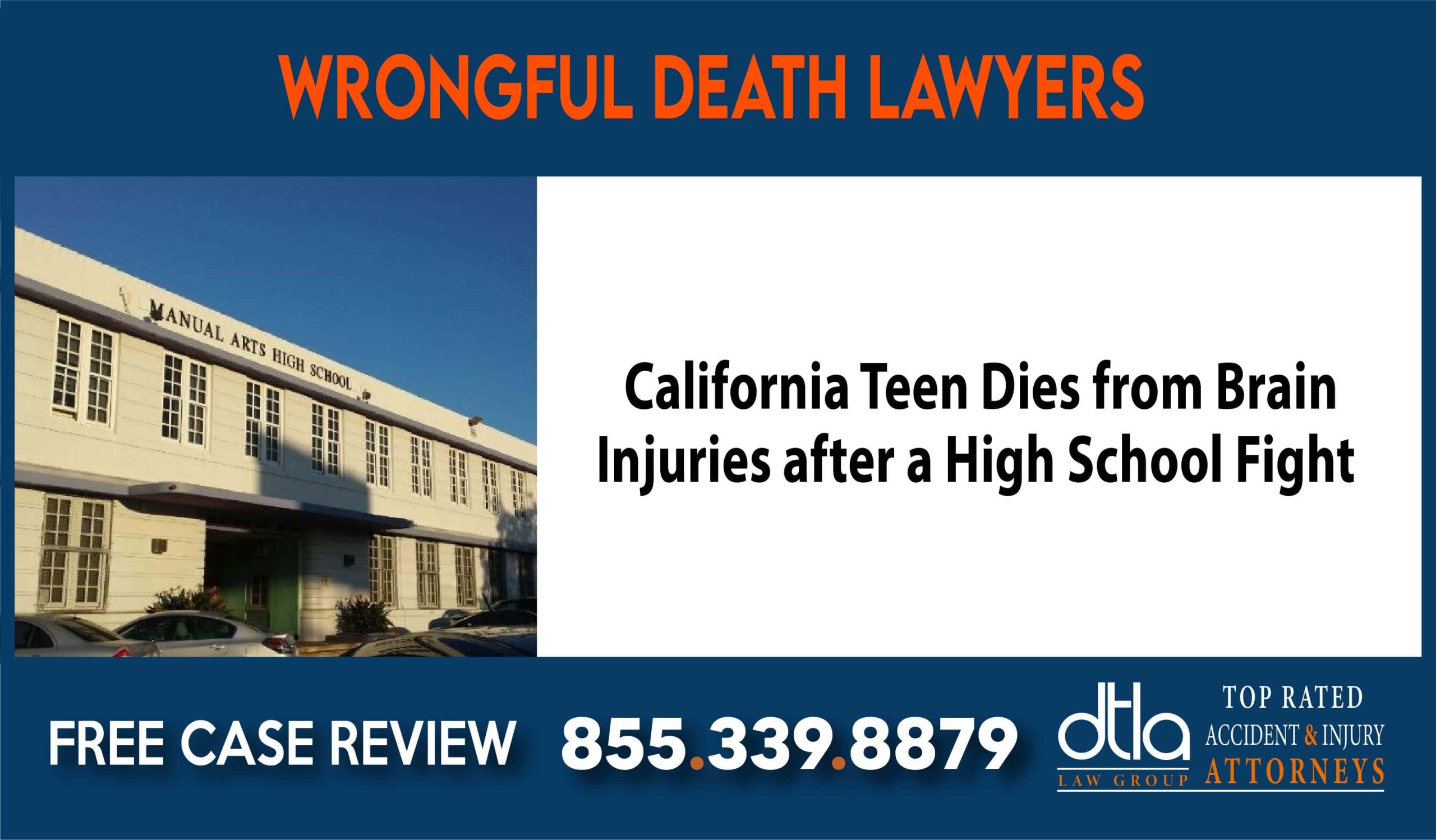 California Teen Dies from Brain Injuries after a High School Fight School Assault Wrongful Death Lawyers