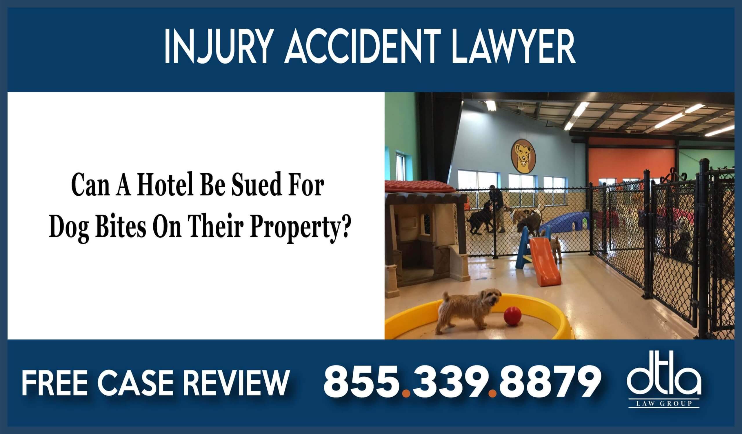 Can A Hotel Be Sued For Dog Bites On Their Property lawyer sue lawsuit incident attorney liability