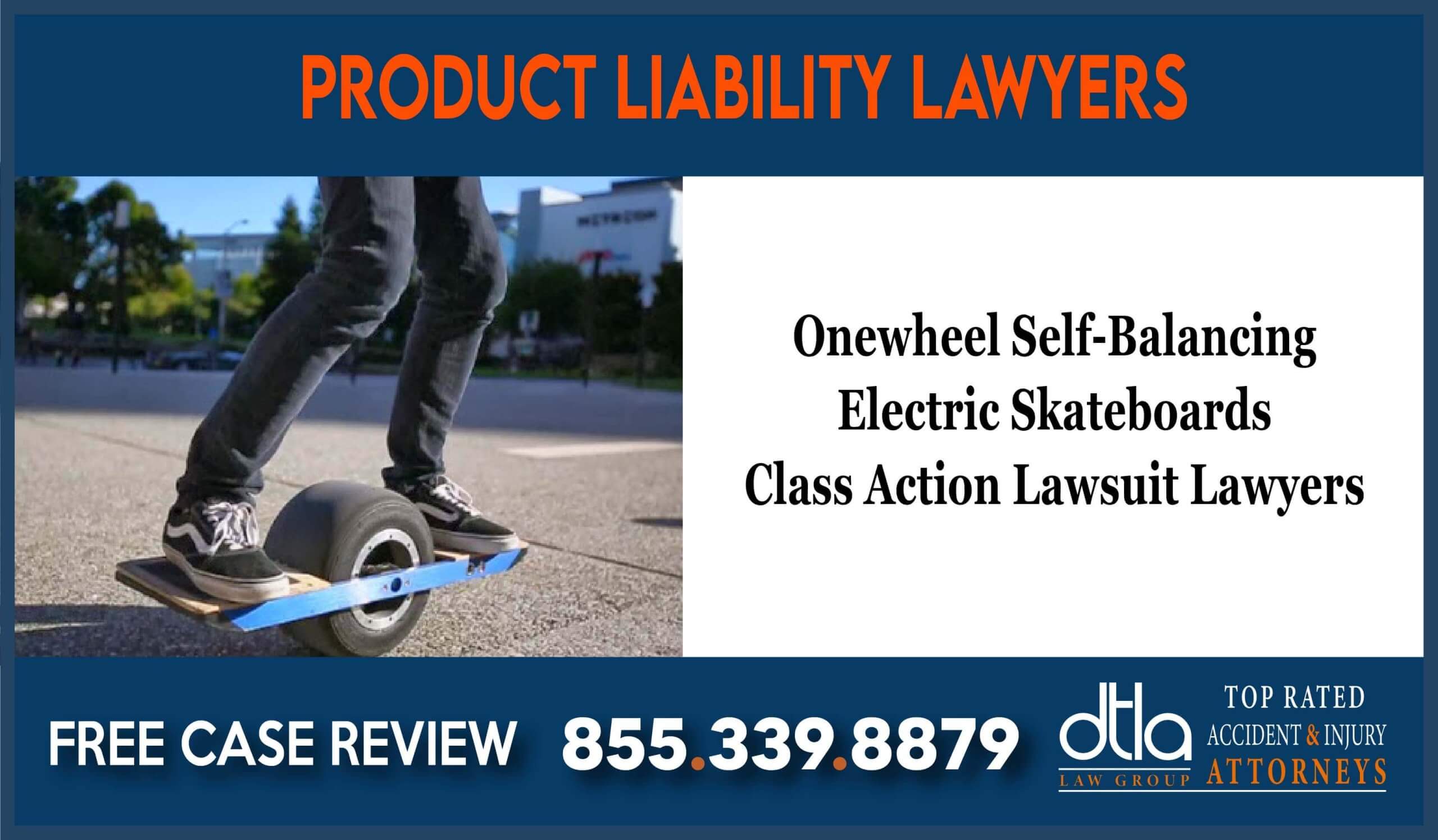 Onewheel Self-Balancing Electric Skateboards Class Action Lawsuit Lawyers sue compensation incident liability