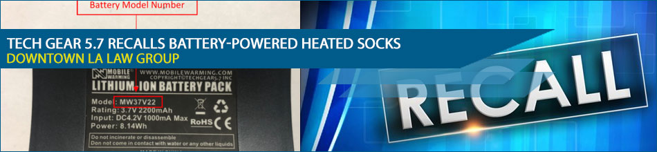 Tech Gear 5.7 Recalls Battery-Powered Heated Socks due to Fire and Burn Hazards