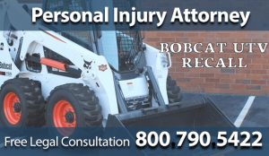 bobcat utv 3650 recall brake failure hazard risk perosnla injury attorney compensation sue