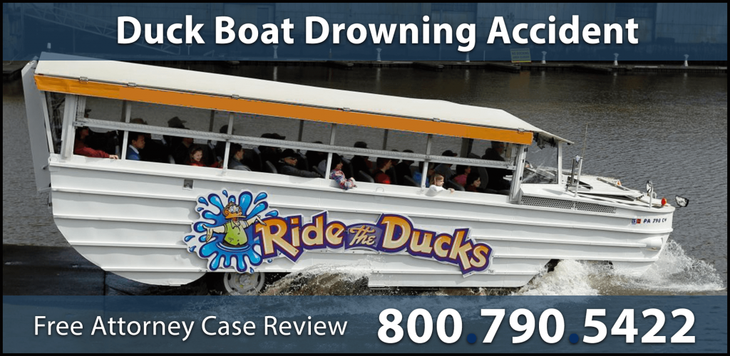 duck boat drowning accident sink danger lawsuit lawyers sue injury negligence maximum compensation