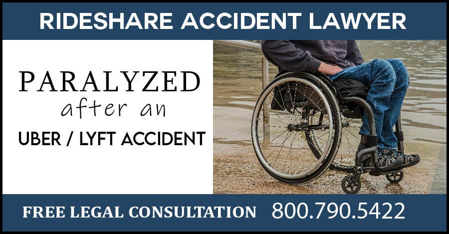 paralysis after an uber accident lyft insurance policy medical expense compensation sue lawyer attorney los angeles